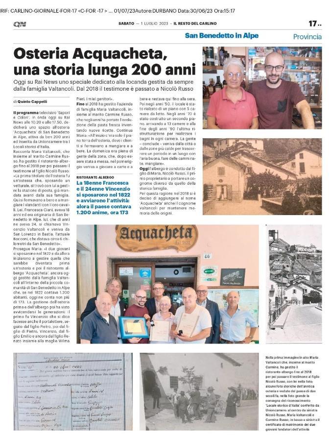 Acquacheta Valtancoli Hotel B&B San Benedetto in Alpe Eksteriør billede